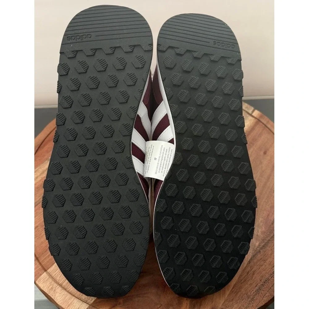 Adidas Run 60s 2.0 Mens Size 9 Burgundy White Retro Running Sneakers H00355 NWOB
